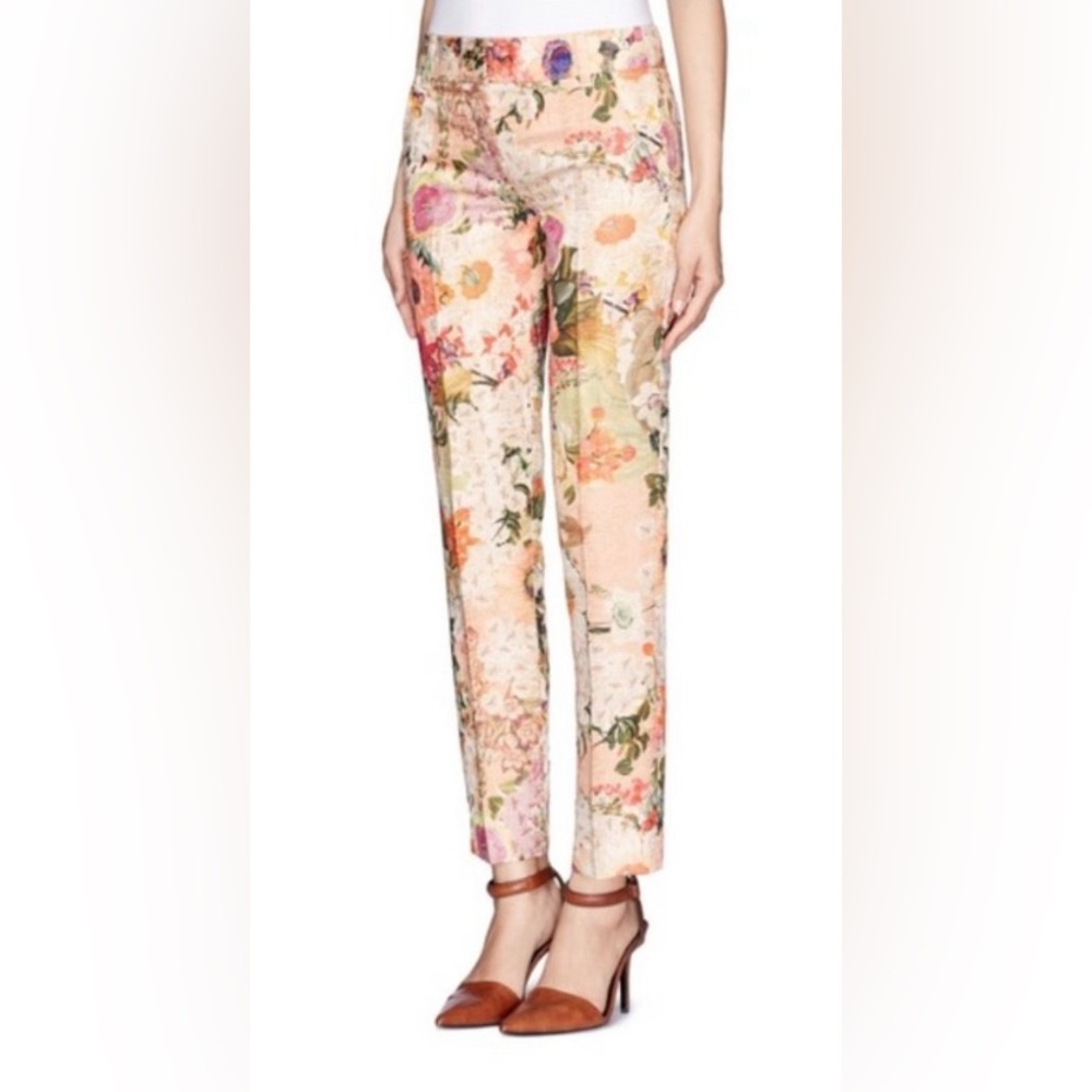 🌸 Tory Burch Floral Skinny Cropped Pants – Size (29)